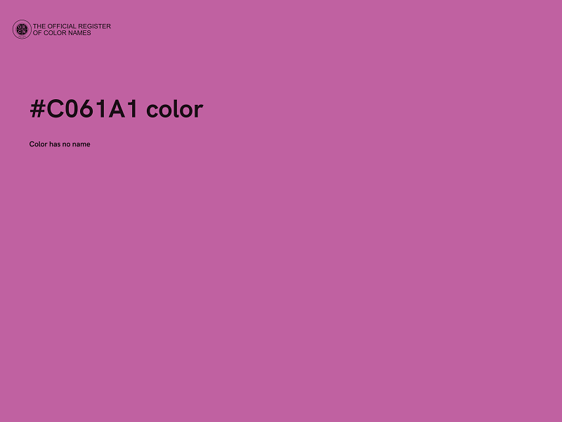 #C061A1 color image