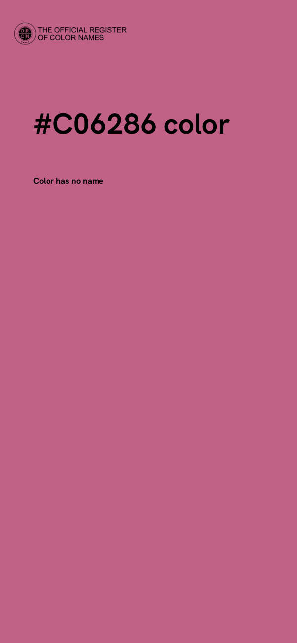 #C06286 color image