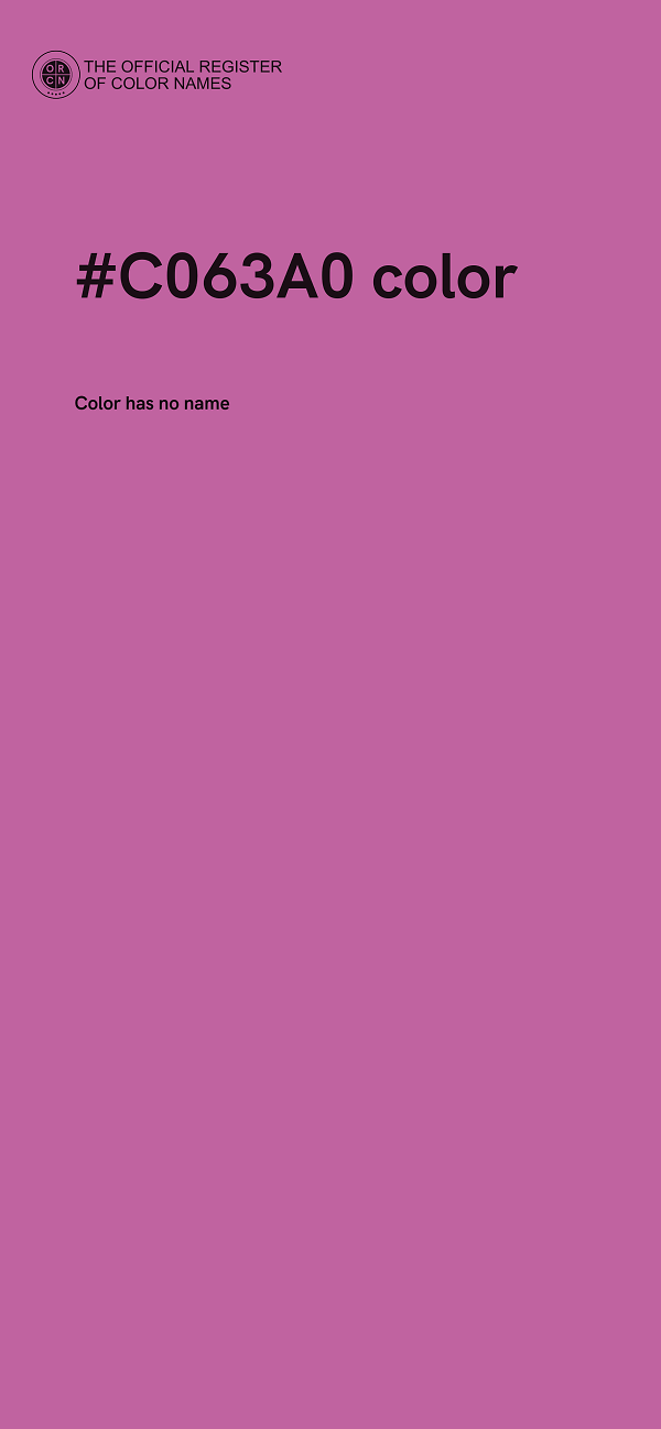 #C063A0 color image