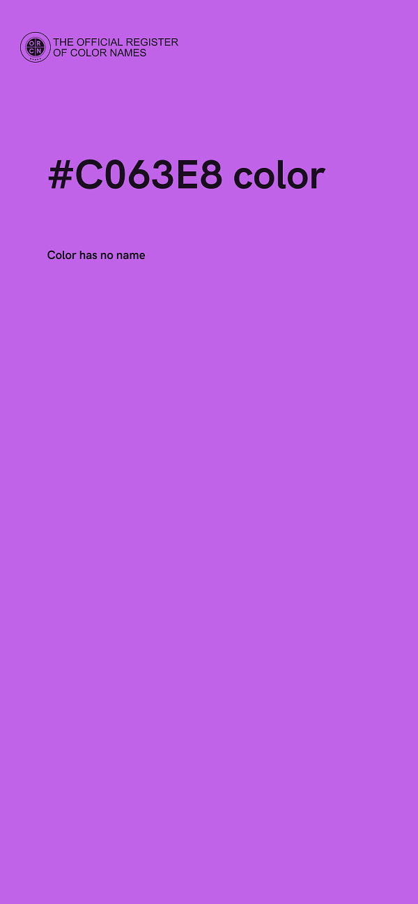 #C063E8 color image