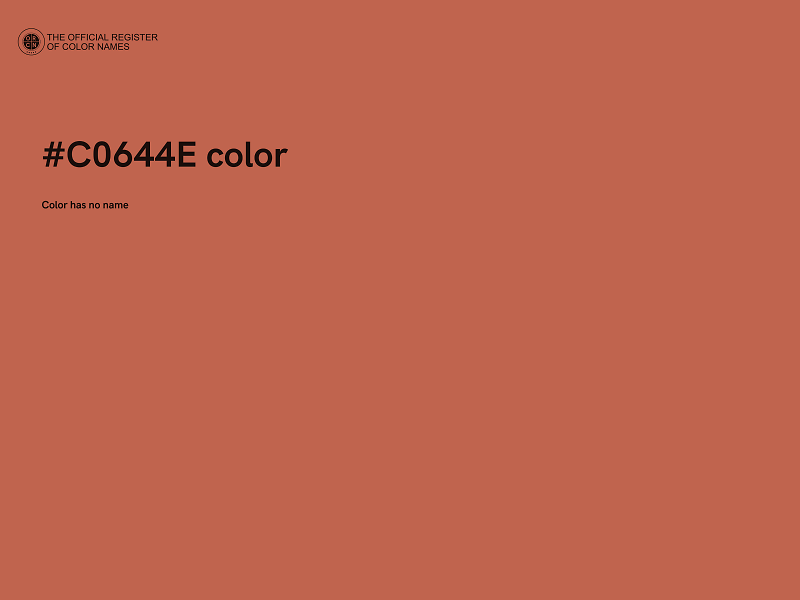 #C0644E color image