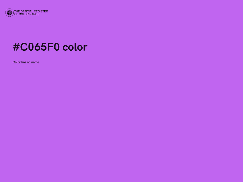 #C065F0 color image