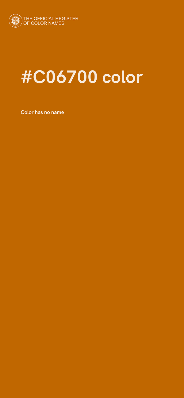 #C06700 color image