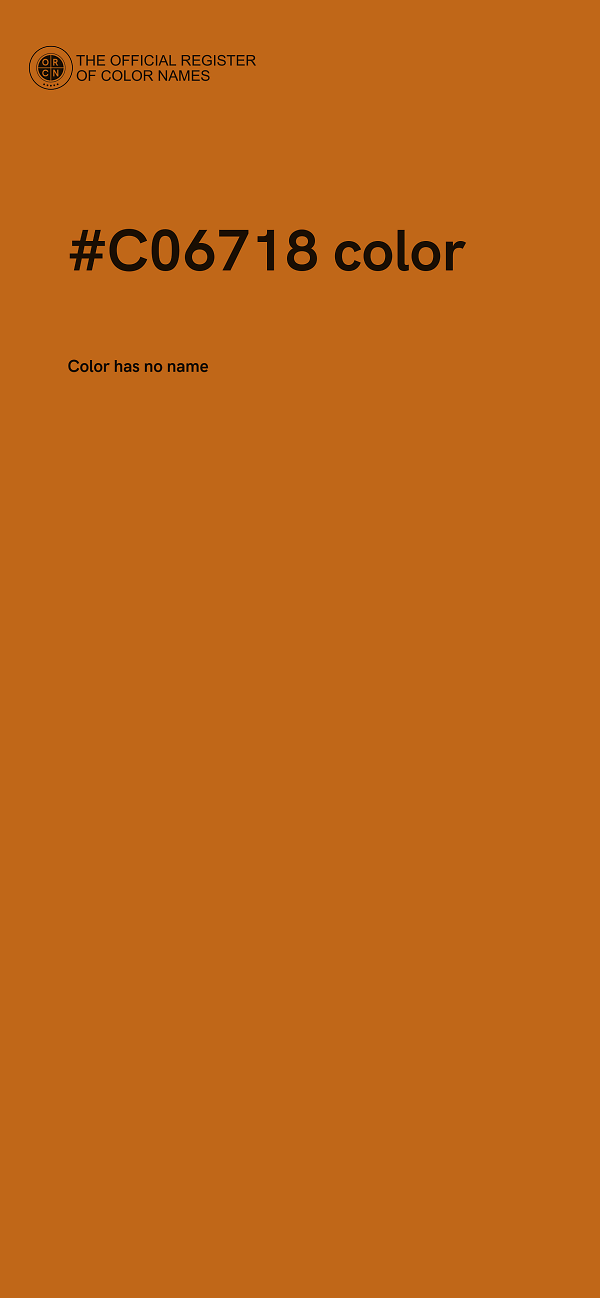 #C06718 color image