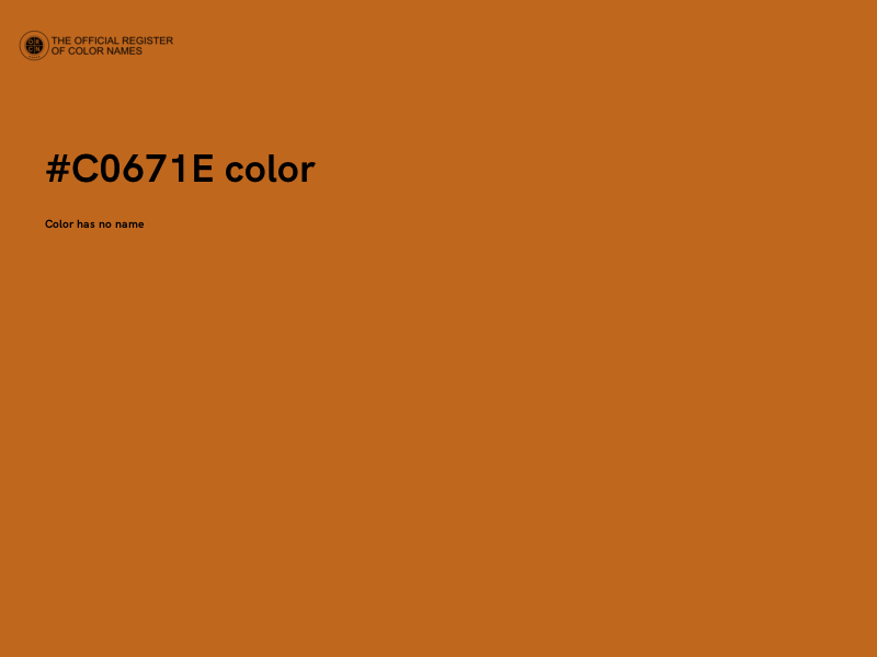 #C0671E color image