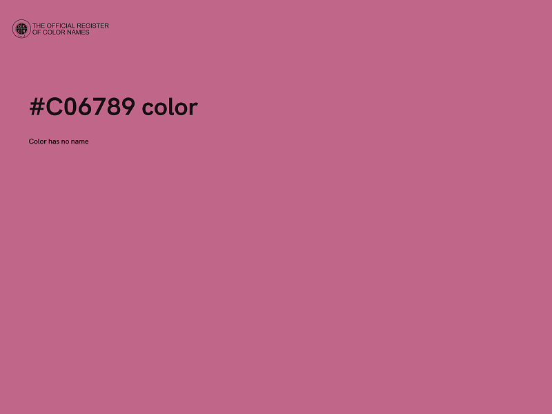 #C06789 color image