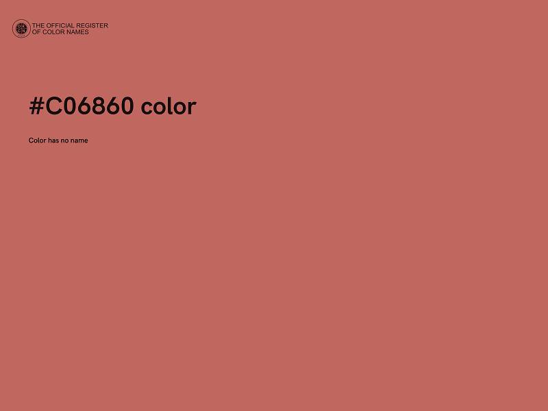 #C06860 color image