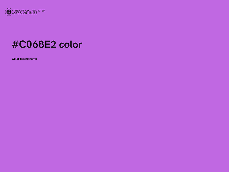 #C068E2 color image