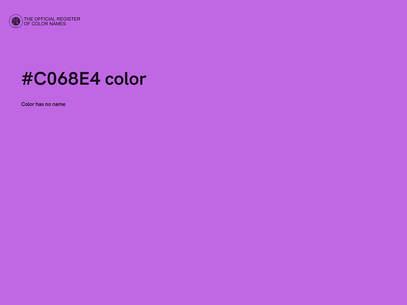 #C068E4 color image