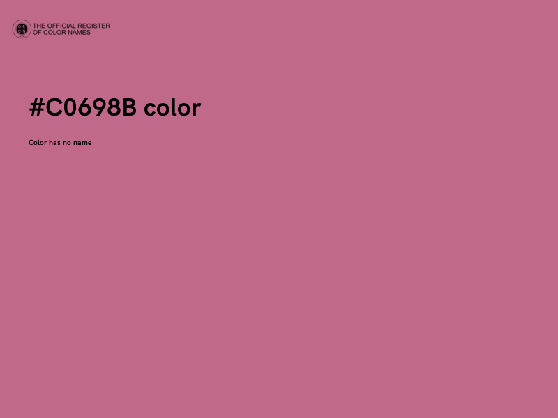 #C0698B color image