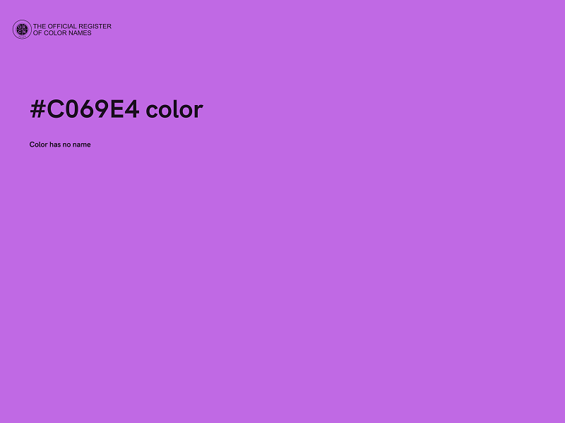 #C069E4 color image