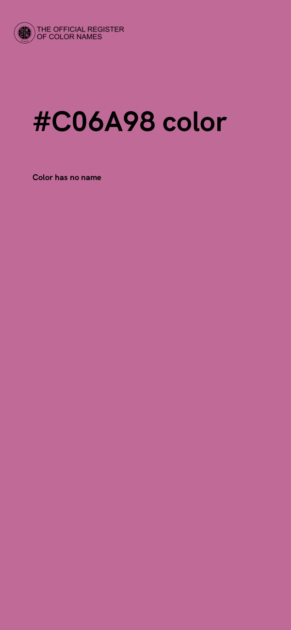 #C06A98 color image