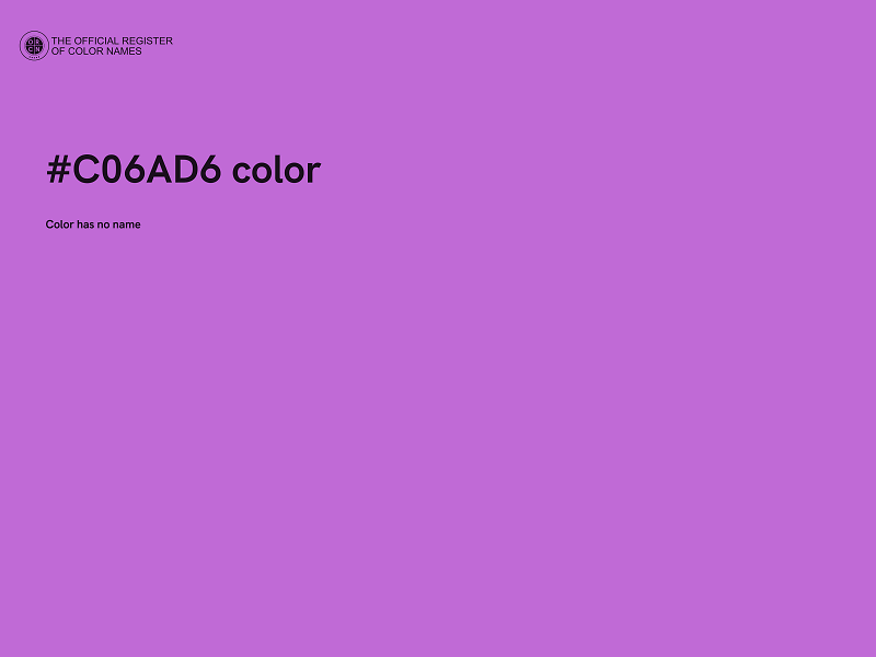 #C06AD6 color image