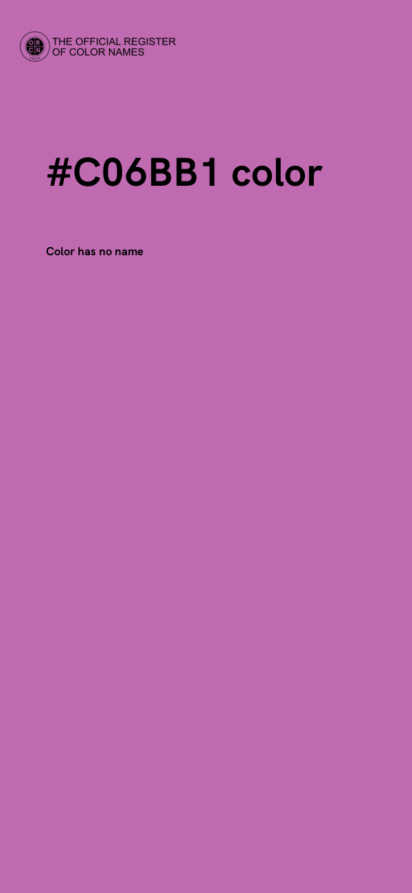 #C06BB1 color image
