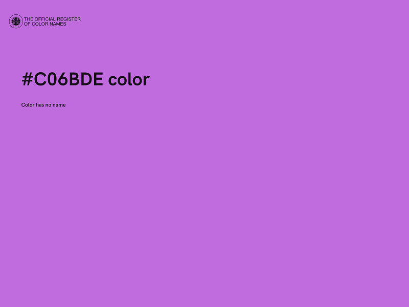 #C06BDE color image