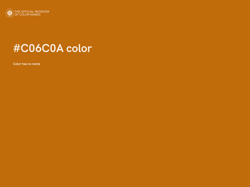 #C06C0A color image