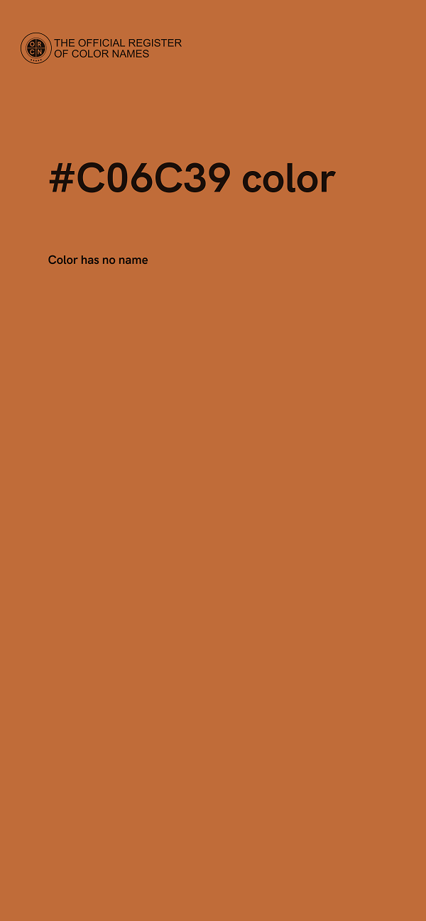 #C06C39 color image
