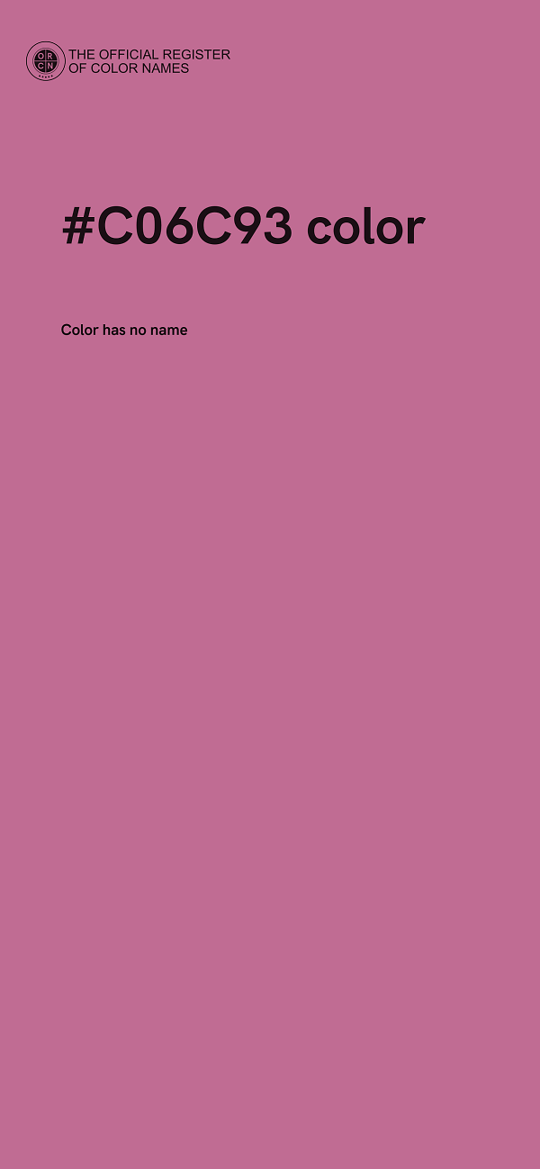 #C06C93 color image