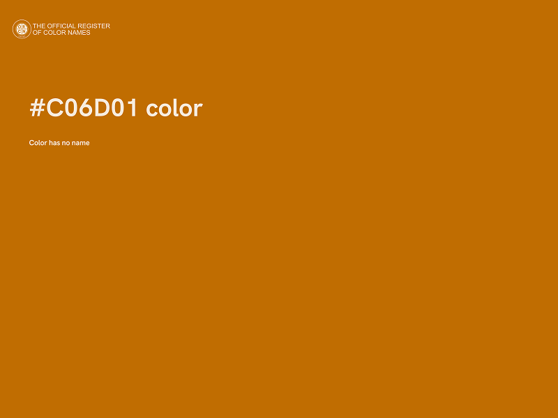 #C06D01 color image