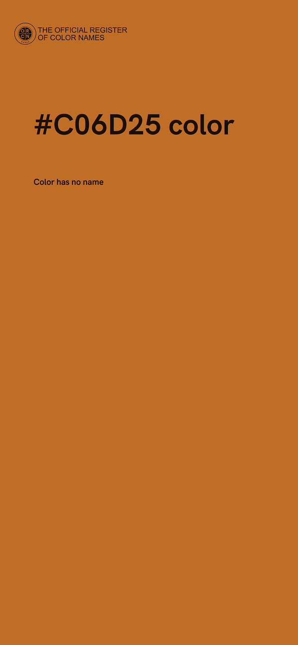 #C06D25 color image