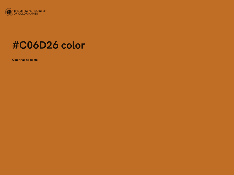 #C06D26 color image