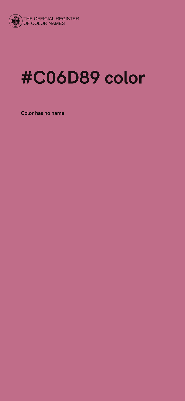 #C06D89 color image