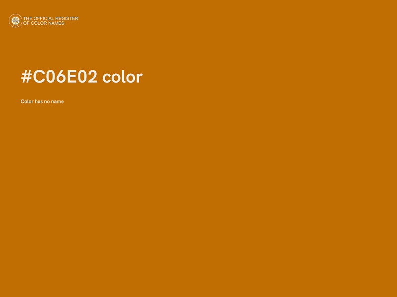 #C06E02 color image