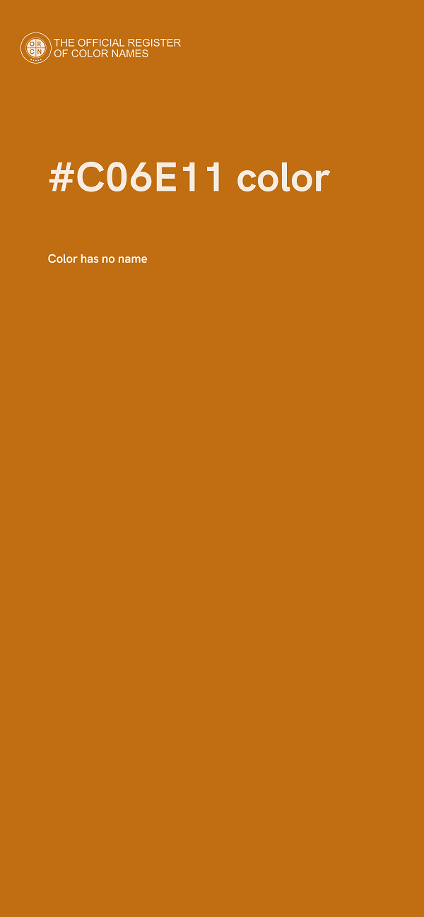 #C06E11 color image