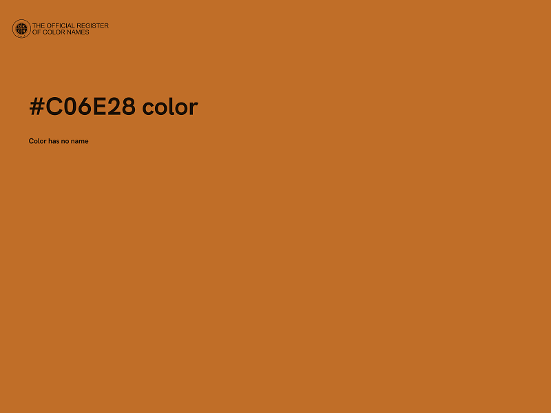 #C06E28 color image