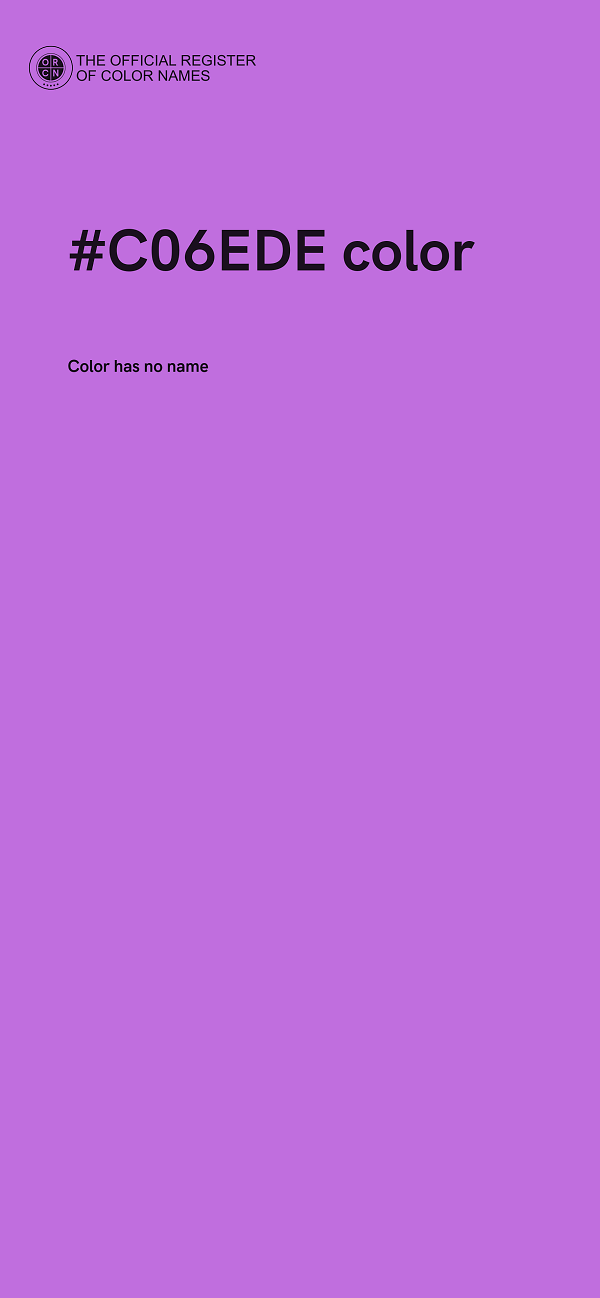 #C06EDE color image