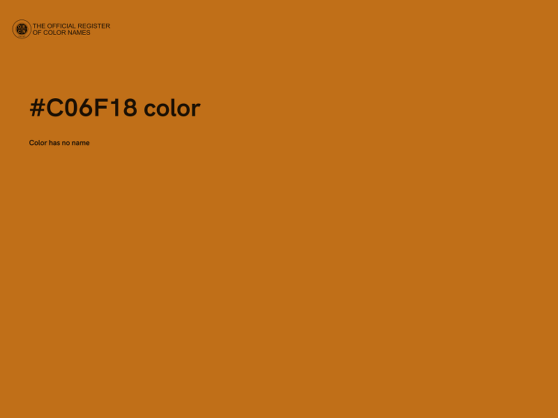 #C06F18 color image