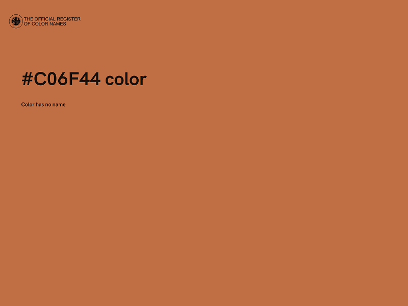 #C06F44 color image
