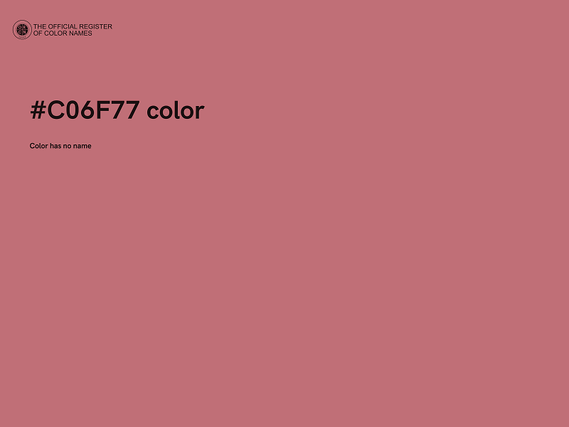 #C06F77 color image