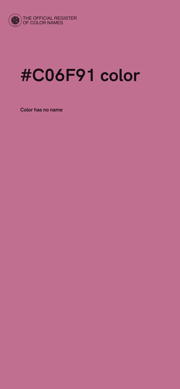 #C06F91 color image