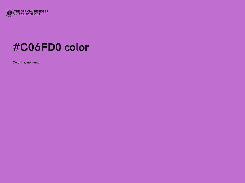 #C06FD0 color image