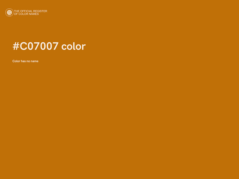 #C07007 color image