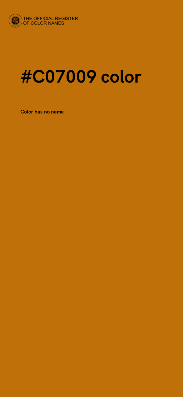 #C07009 color image
