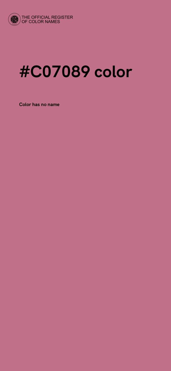 #C07089 color image