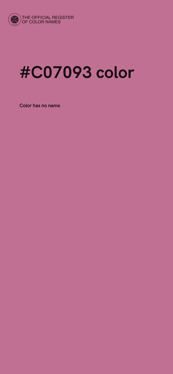 #C07093 color image