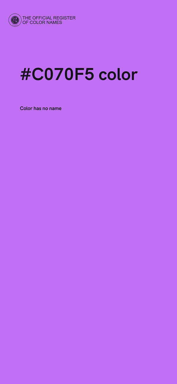 #C070F5 color image