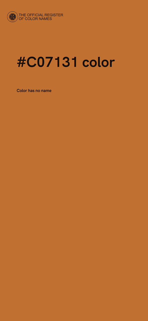 #C07131 color image