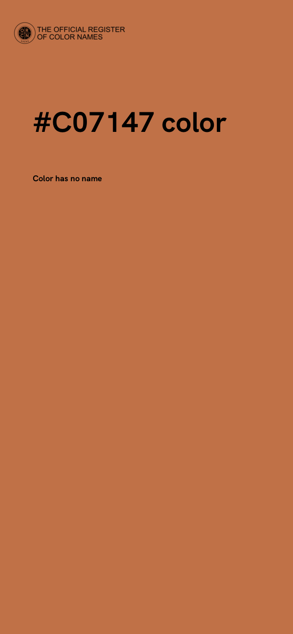 #C07147 color image