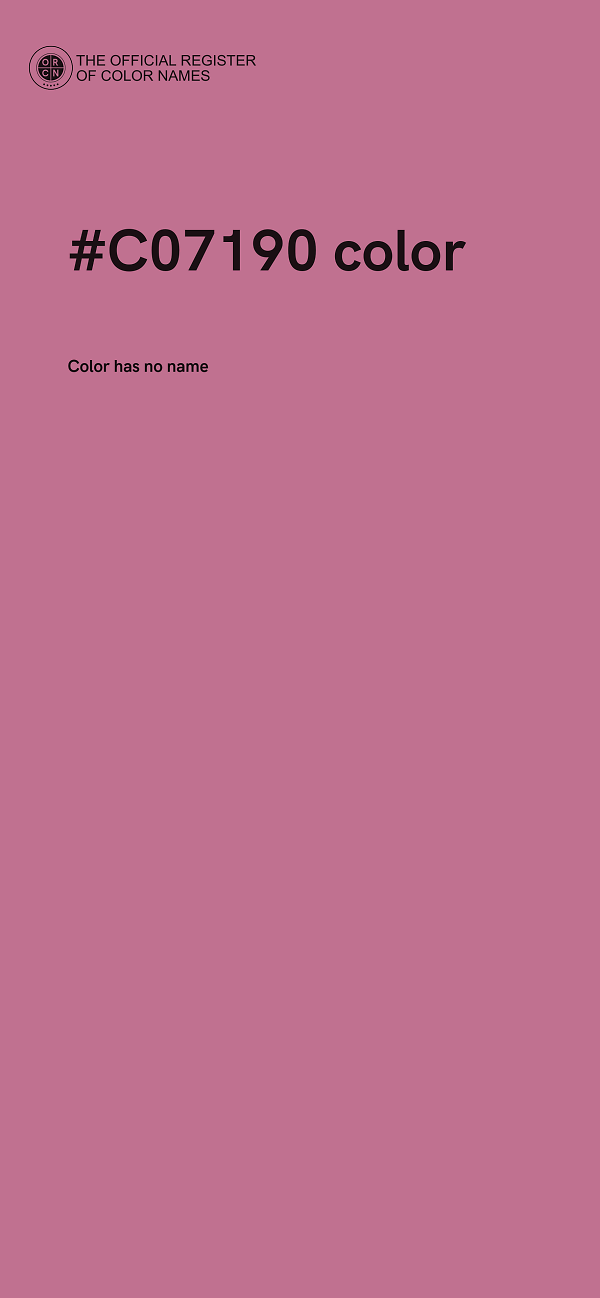 #C07190 color image