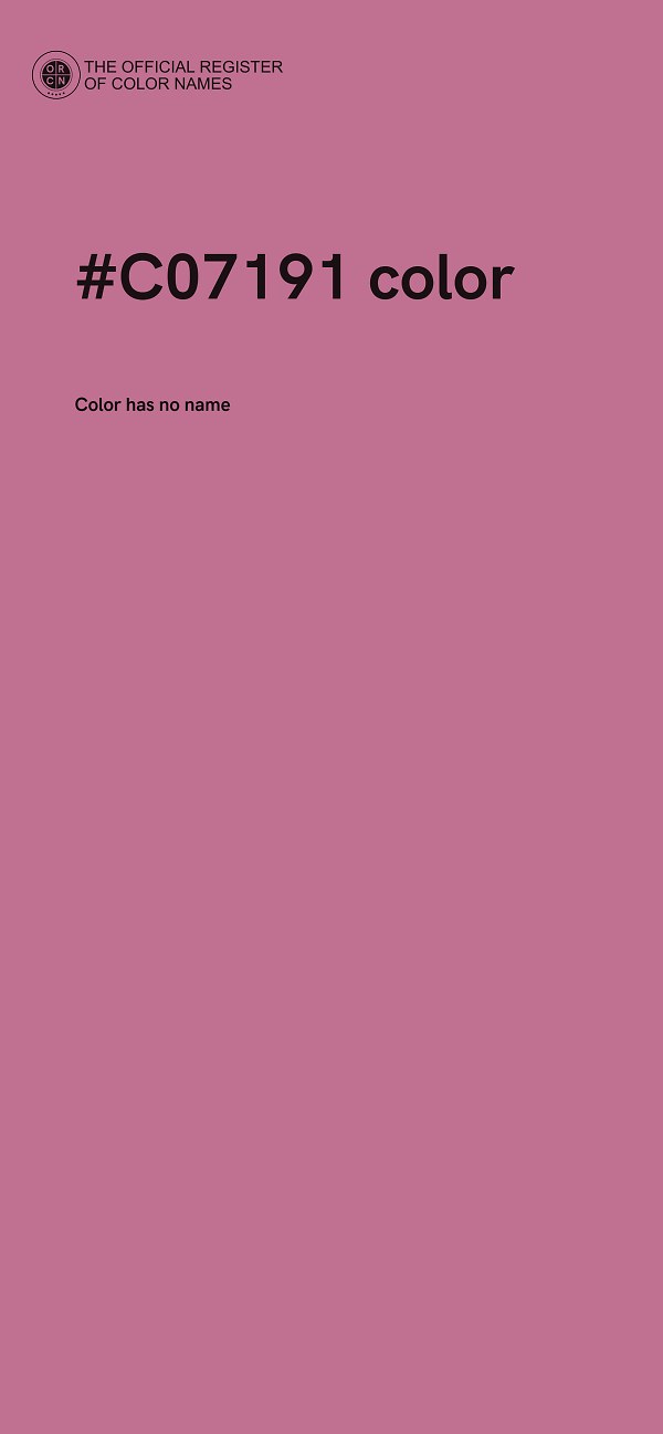 #C07191 color image