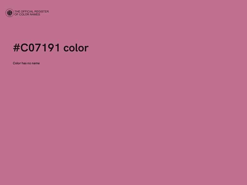 #C07191 color image