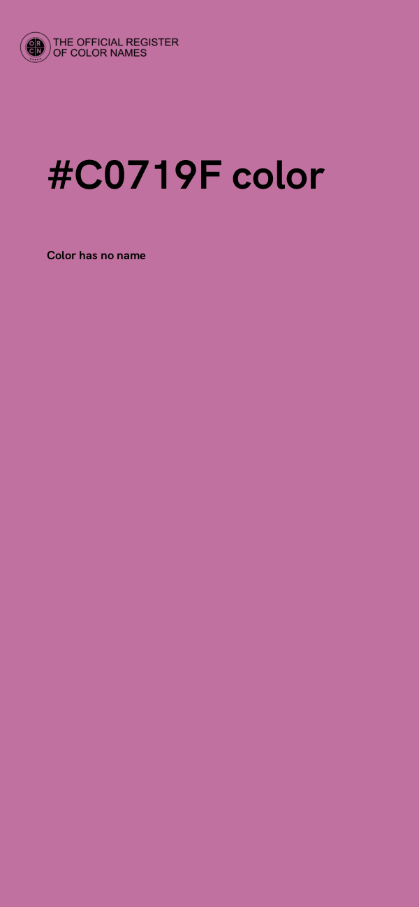 #C0719F color image
