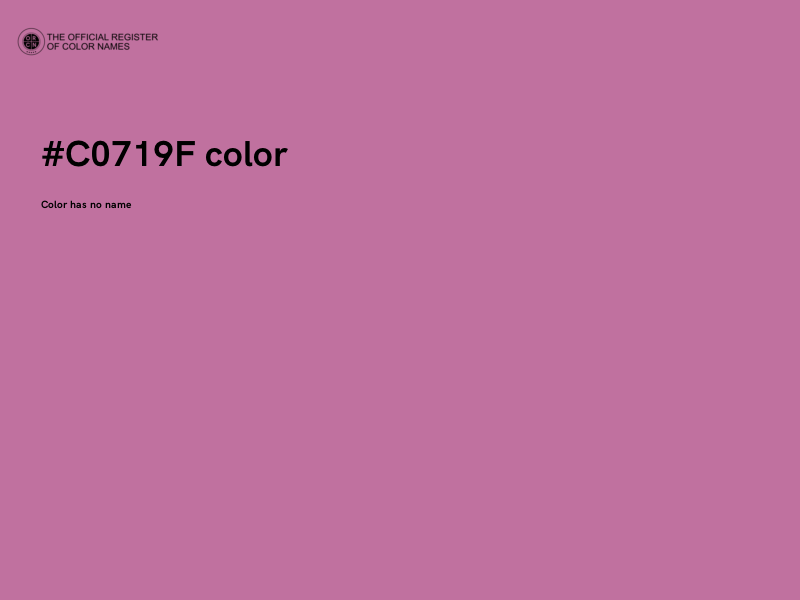 #C0719F color image