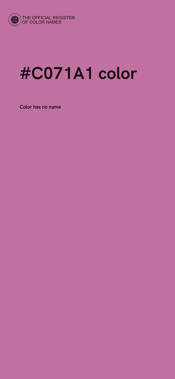 #C071A1 color image