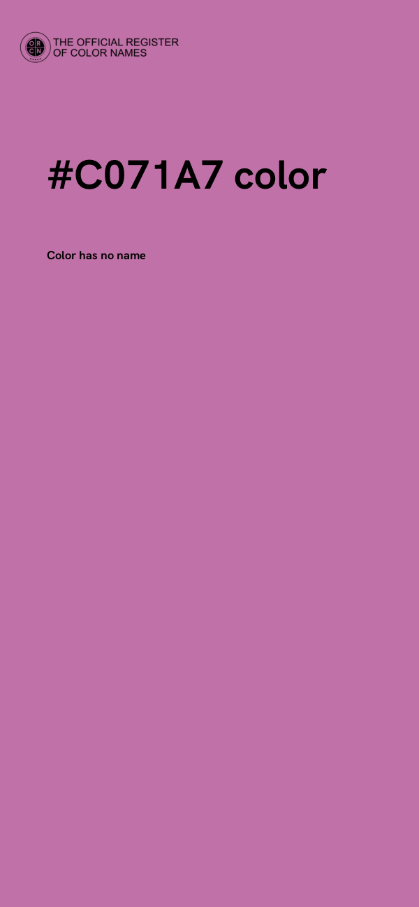 #C071A7 color image