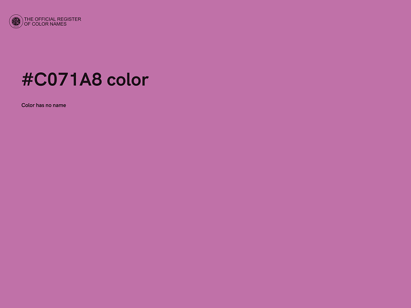 #C071A8 color image